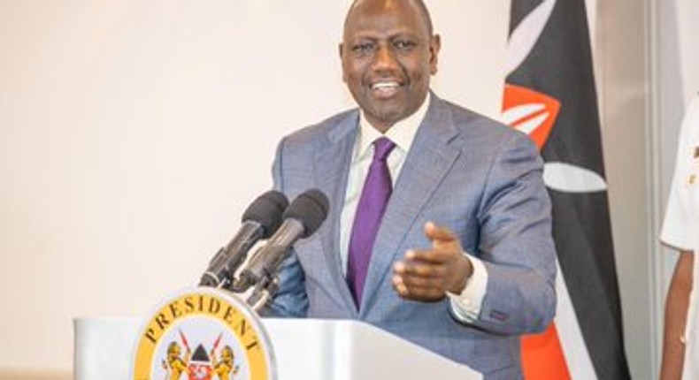 President William Ruto speaking during a press briefing on September 28, 2022