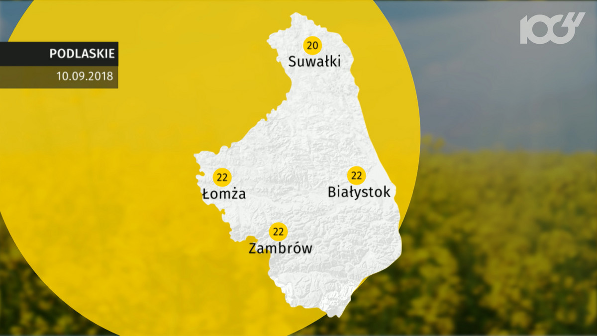 Pogoda Białystok na dziś. Prognoza pogody 2018-09-10