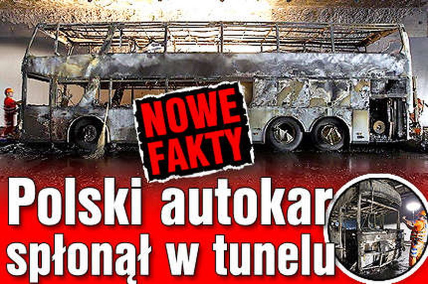 Polski autokar spłonął w tunelu