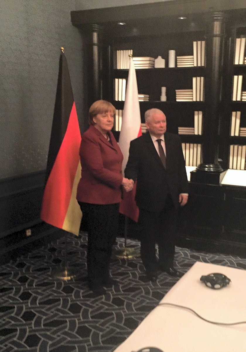 Angela Merkel i Jarosław Kaczyński