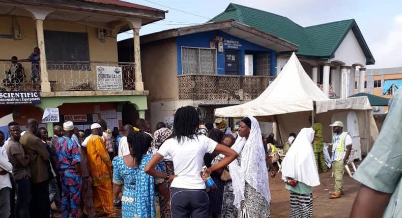 A polling unit in Osun (Illustration).