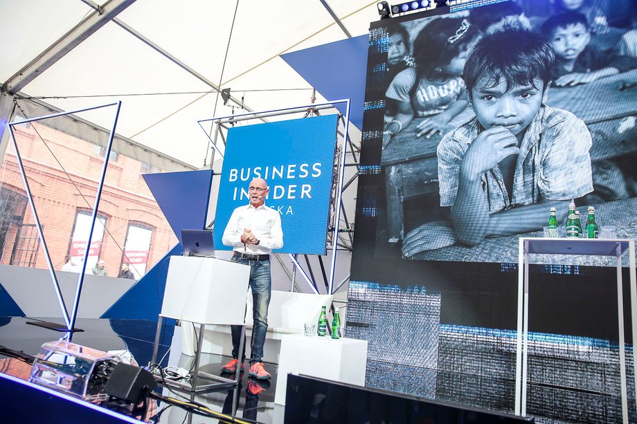 Hannes Schmid podczas swojego wystąpienia na Business Insider Trends Festival