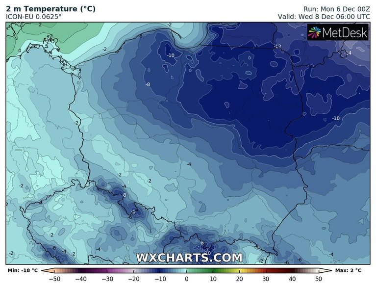 Nadchodzące noce będą bardzo mroźne