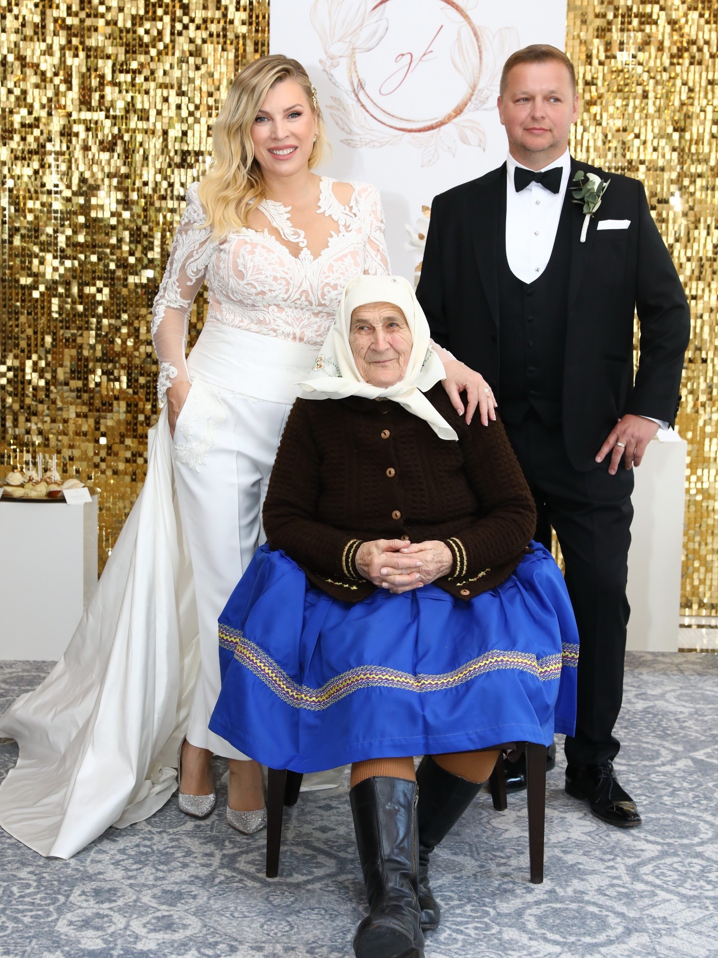 Dramaturgička a producentka Gabriela Ruman s manželom a svojou starenkou.