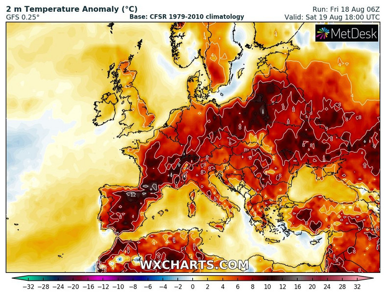 Polska, ale też inne kraje Europy, będą pod wpływem wyjątkowo ciepłego powietrza