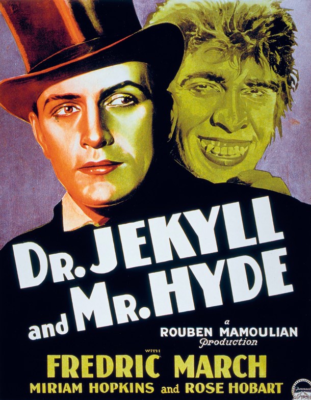 Plakat reklamujący film „Dr. Jekyll and Mr. Hyde z 1931 r.