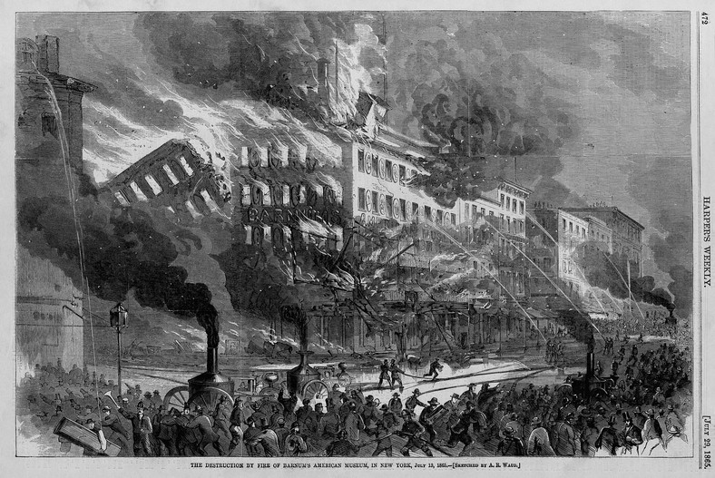 Pożar Amerykańskiego Muzeum Barnuma, 1865 r.
