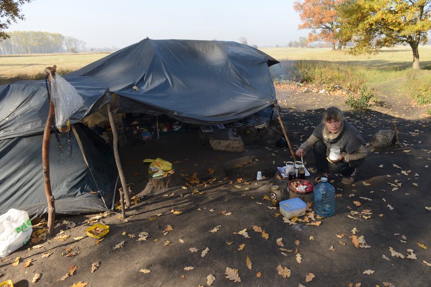 Mieszkają w namiocie nad brzegiem Odry