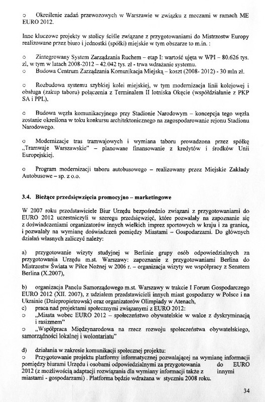 SPRAWOZDANIE MIROSŁAWA DRZEWIECKIEGO 34