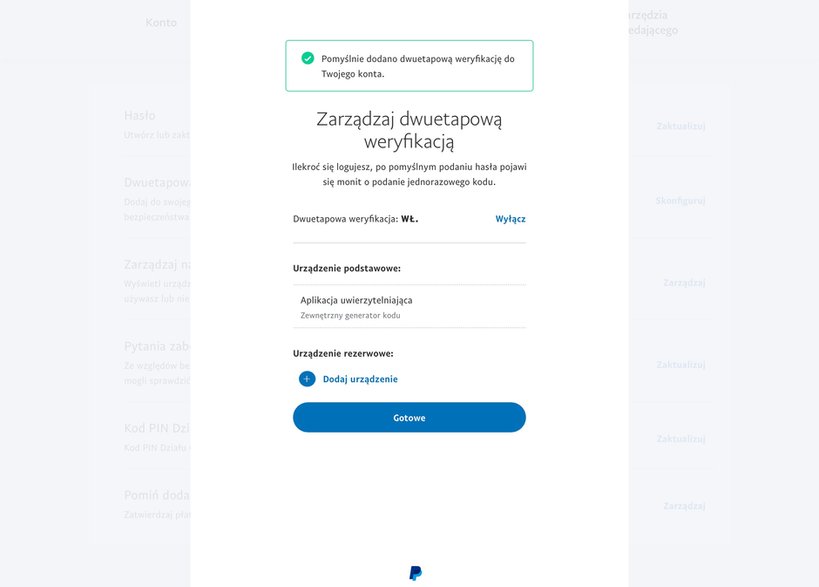 Autoryzacja aplikacji Microsoft Authenticator przebiega bez większych przeszkód w systemie płatności PayPal