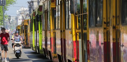 W centrum stanęły tramwaje