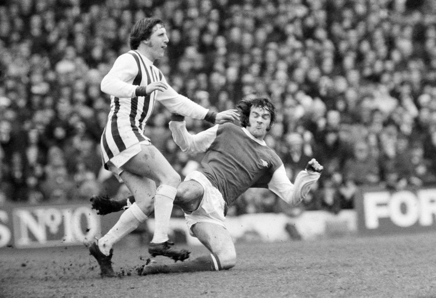 Peter Storey (z prawej) i Tony Brown w meczu WBA - Arsenal, 1971 r.