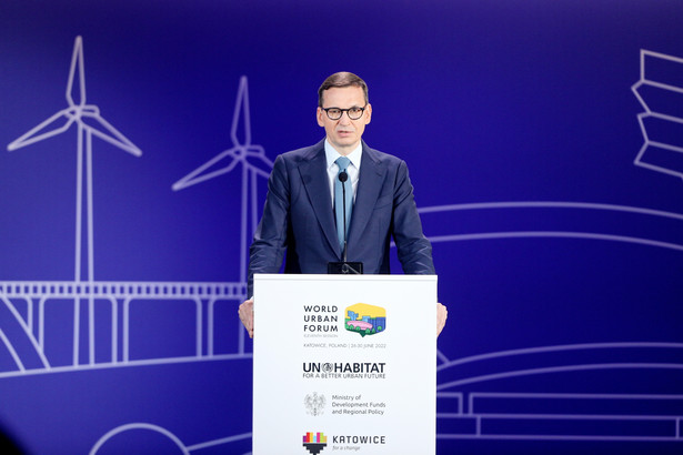 Premier Mateusz Morawiecki przemawia podczas Światowego Forum Miejskiego