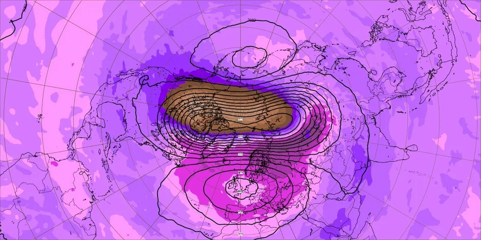 Polarni vrtlog, dislokacija 