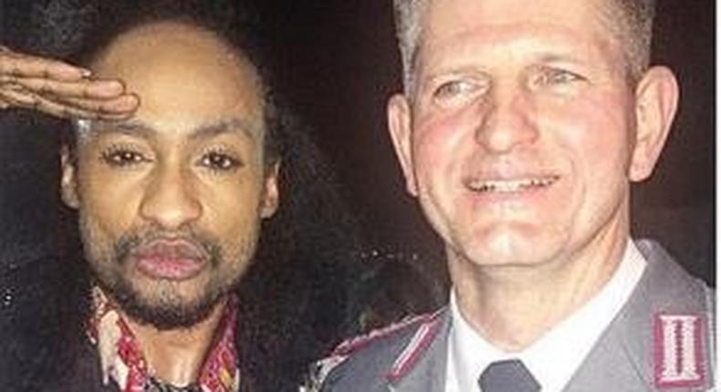 Denrele Edun and Colonel Gerhard Klaffus. 