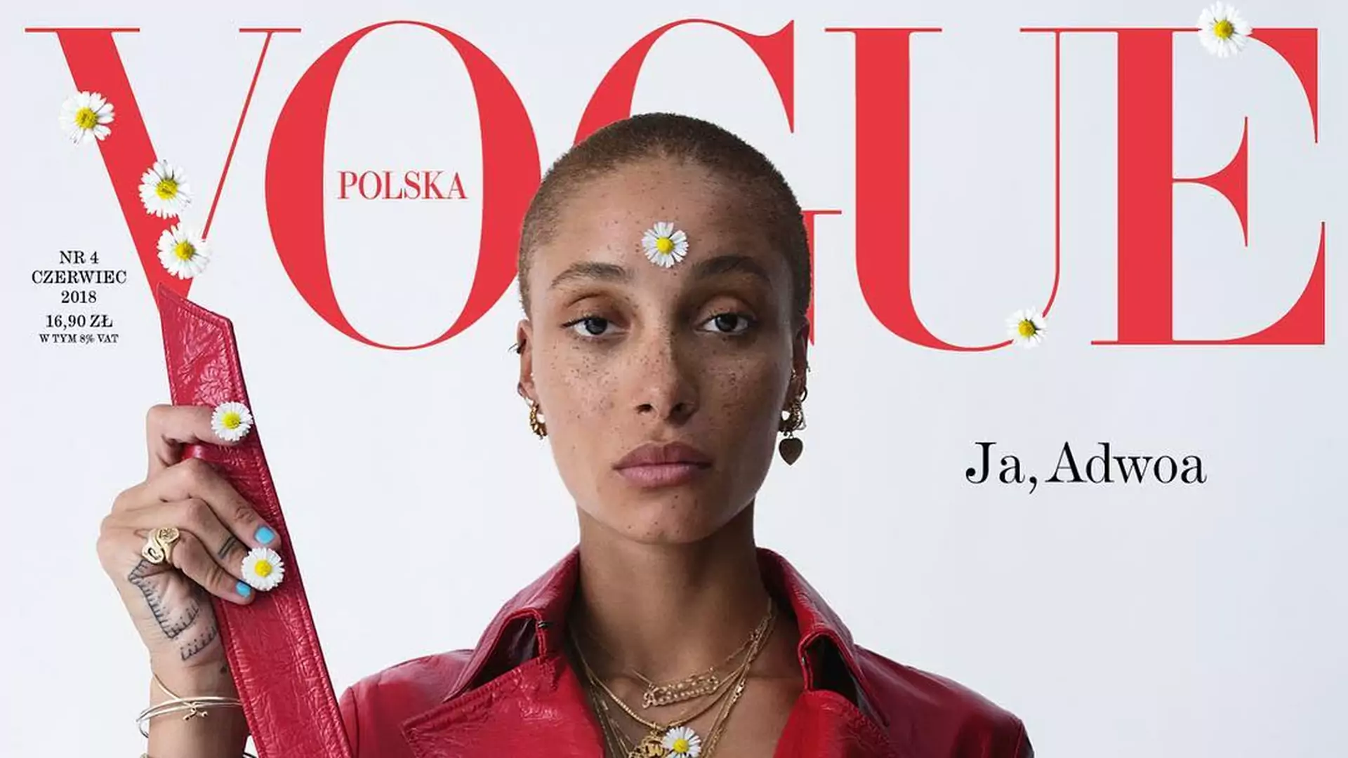 Adwoa Aboah na okładce Vogue Polska, we własnej stylizacji