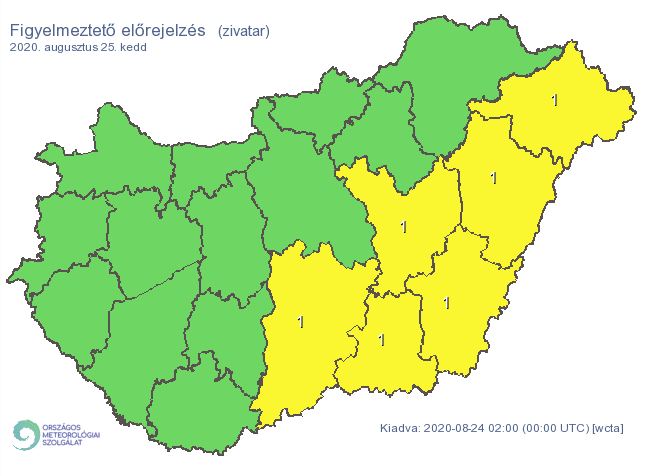 Kedden az ország keleti részét érhetik nagyobb záporok, zivatarok. /Fotó: Országos Meteorológiai Szolgálat