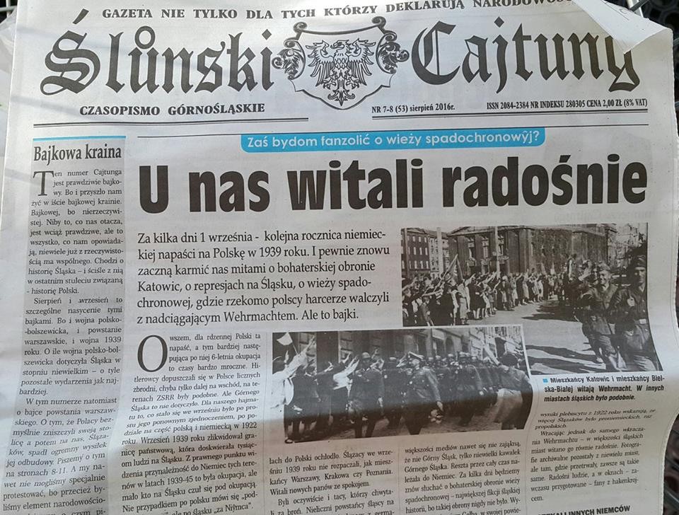 Na Śląsku Wehrmacht witali radośnie? Burza po artykule w "Slunskim Cajtungu" [tekst Pawła Pawlika]