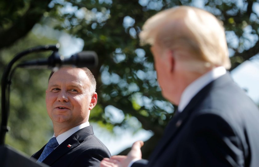 U.S. President Trump and Poland's President Duda hold joint news conference at the White House in Wa