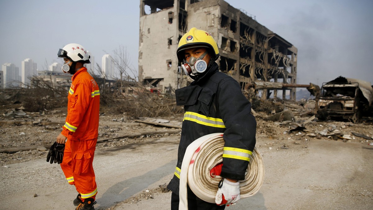 CHINA TIANJIN EXPLOSION (Huge explosion rocks Chinese port city of Tianjin)