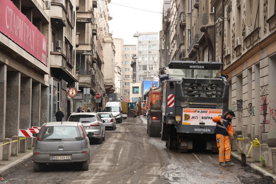 Radovi u Makedonskoj i Nušićevoj