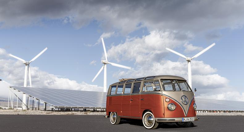 From afar, Volkswagen's new e-Bulli concept looks a lot like any well-preserved, classic VW van. But inside, it tells a much different story.