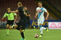 Pierwszy gol Arkadiusza Milika dla SSC Napoli. Polak trafił do siatki 10 minut po wejściu na boisko