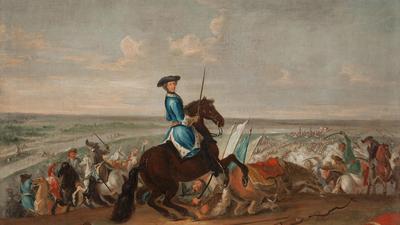 King Charles XII at the Battle of Narva on 19 November 1700. Artist: Krafft, David, von (1655-1724)
