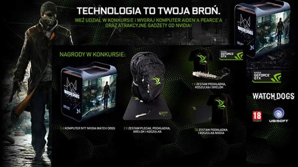 Konkurs: Wygraj potężny komputer Nvidia dedykowany grze Watch Dogs