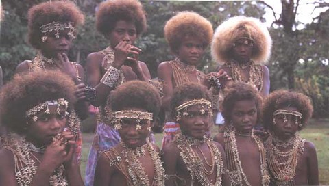 Melanesian people of Solomon Islands