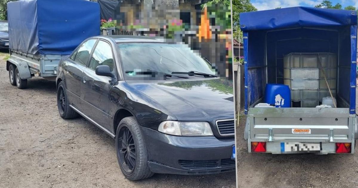  Podjeżdżali Audi A4 na stacje i tankowali. Nikt nie spodziewał się, co mają na przyczepce