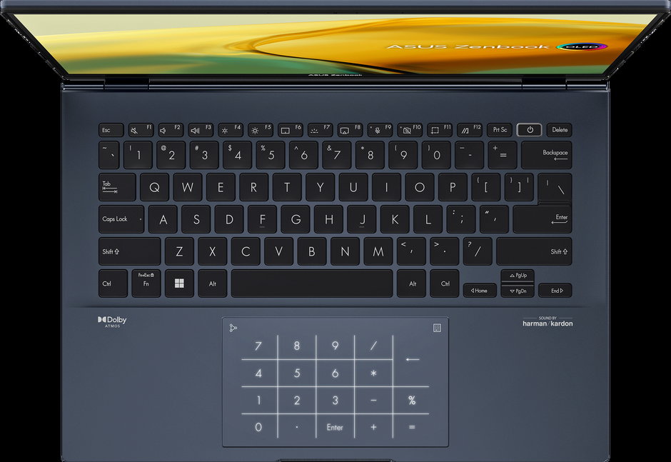 Asus Zenbook 14 OLED (UX3402ZA) – klawiatura i NumberPad