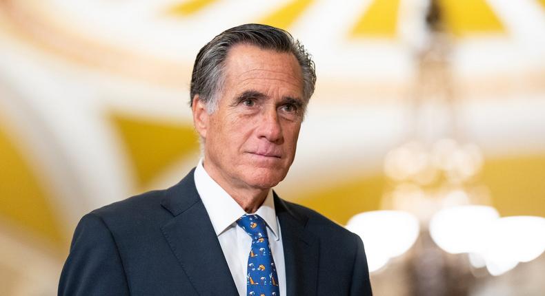 Sen. Mitt Romney of Utah on Capitol Hill on September 21, 2023.Bill Clark/CQ-Roll Call via Getty Images