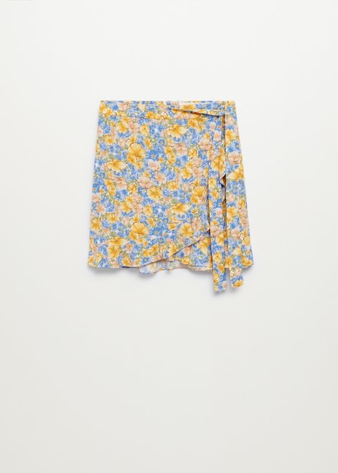 Mini-jupe à fleurs look portefeuille de Mango pour CHF 45.95