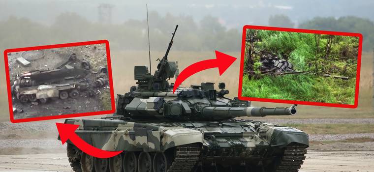 Rosyjski czołg "wypatroszony". Załoga wjechała na minę [WIDEO]