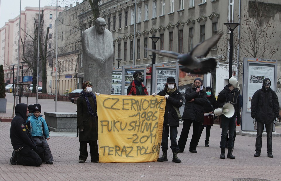 ŁÓDŹ ELEKTROWNIE ATOMOWE ANARCHIŚCI PROTEST