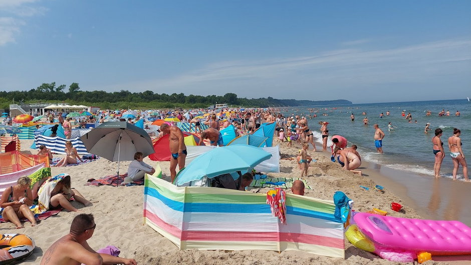 Na plaży we Władysławowie