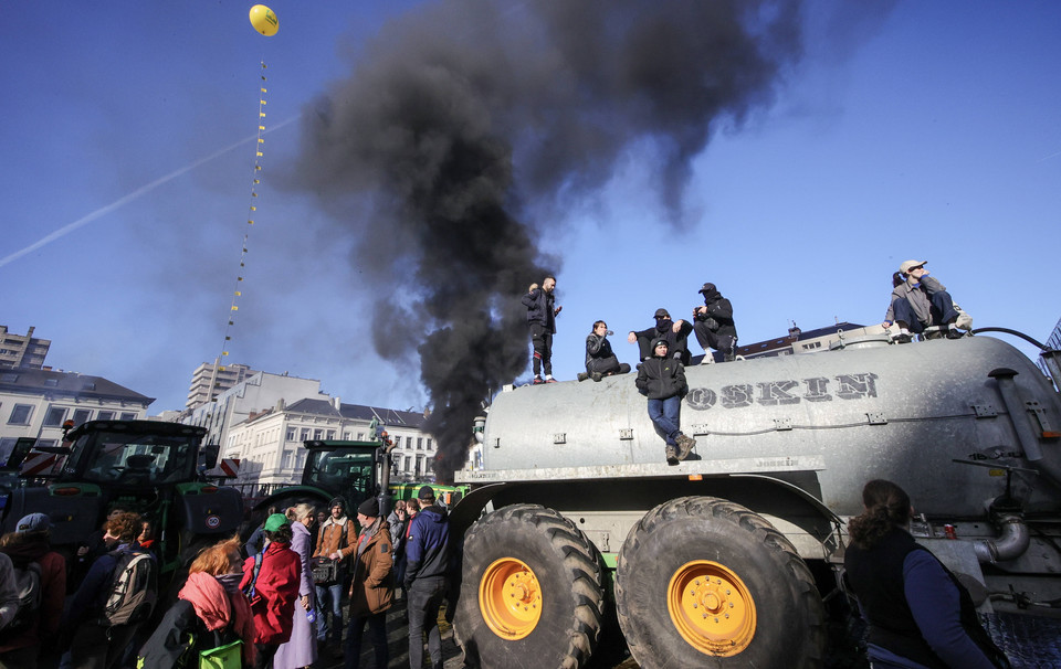 Protest rolników w Brukseli. Domagano się zmian unijnych regulacji
