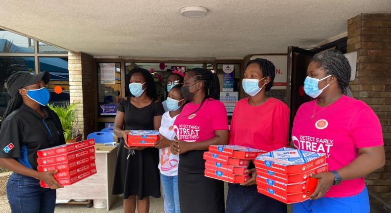 Breast cancer awareness, media storms and Our Day made better with Domino's Ghana 