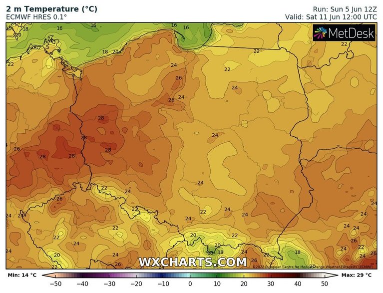 W weekend w zachodniej Polsce możemy być blisko pierwszego w tym roku upału