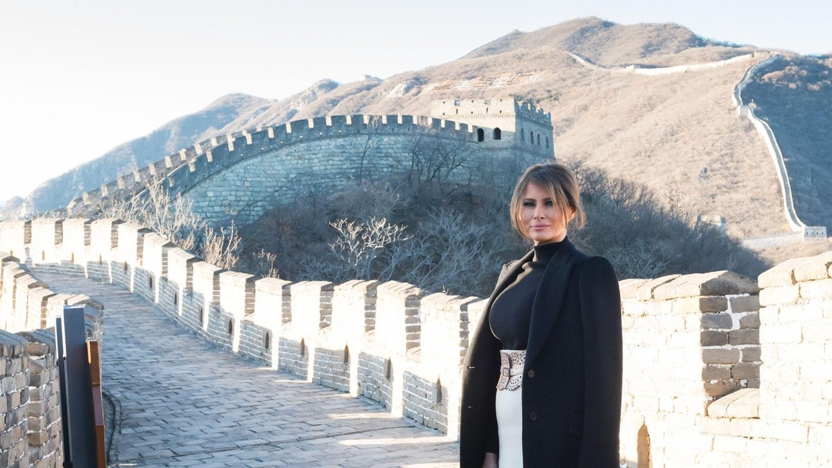 Melanija Tramp u šetnji Kineskim zidom 