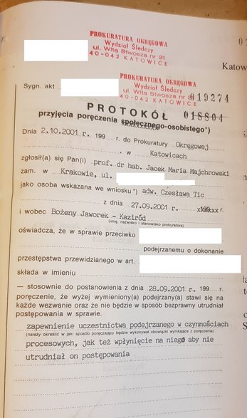 Pismo podpisane przez prezydenta Jacka Majchrowskiego