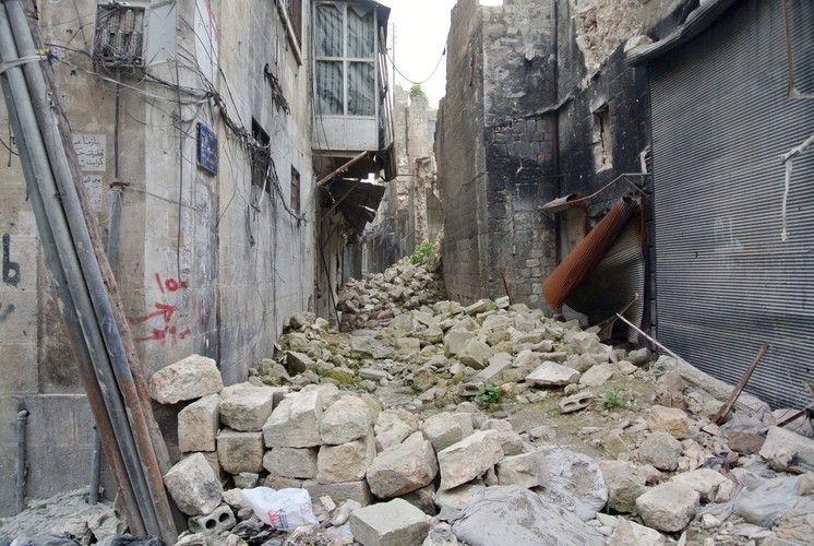 Zbombardowane Aleppo