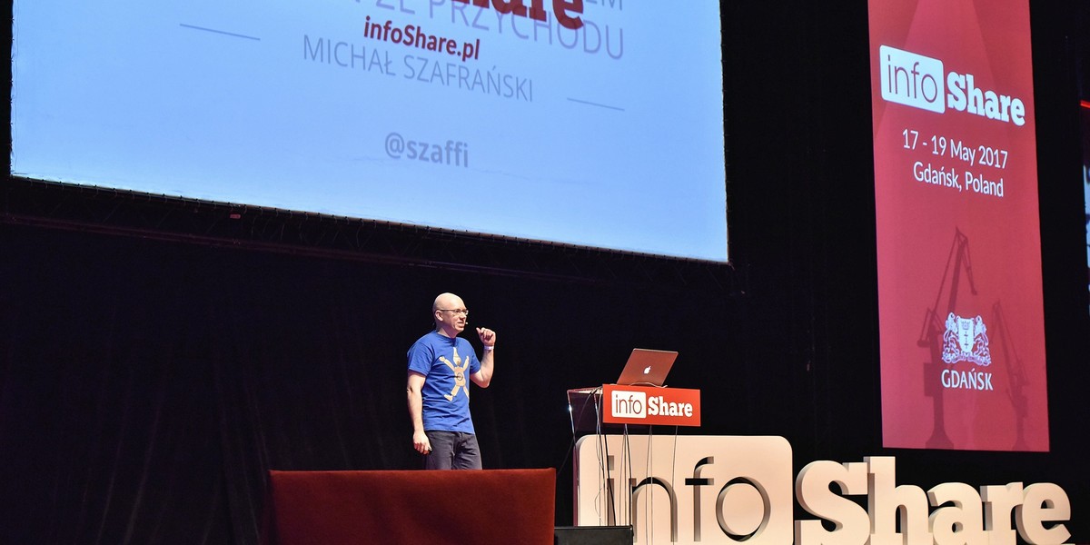 Michał Szafrański na konferencji infoShare będzie m.in. podpisywał swoją najnowszą książkę "Zaufanie czyli waluta przyszłości"