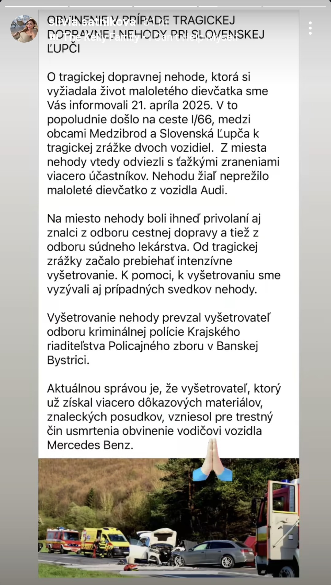 Silvia Šatníková odhalila, čo prežíva rodina 4 mesiace po nehode, pri ktorej zomrela 5-ročná Sofinka.