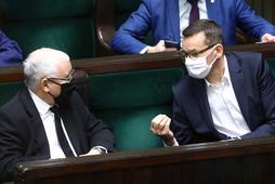 Prezes PiS Jarosław Kaczyński i premier Mateusz Morawiecki.