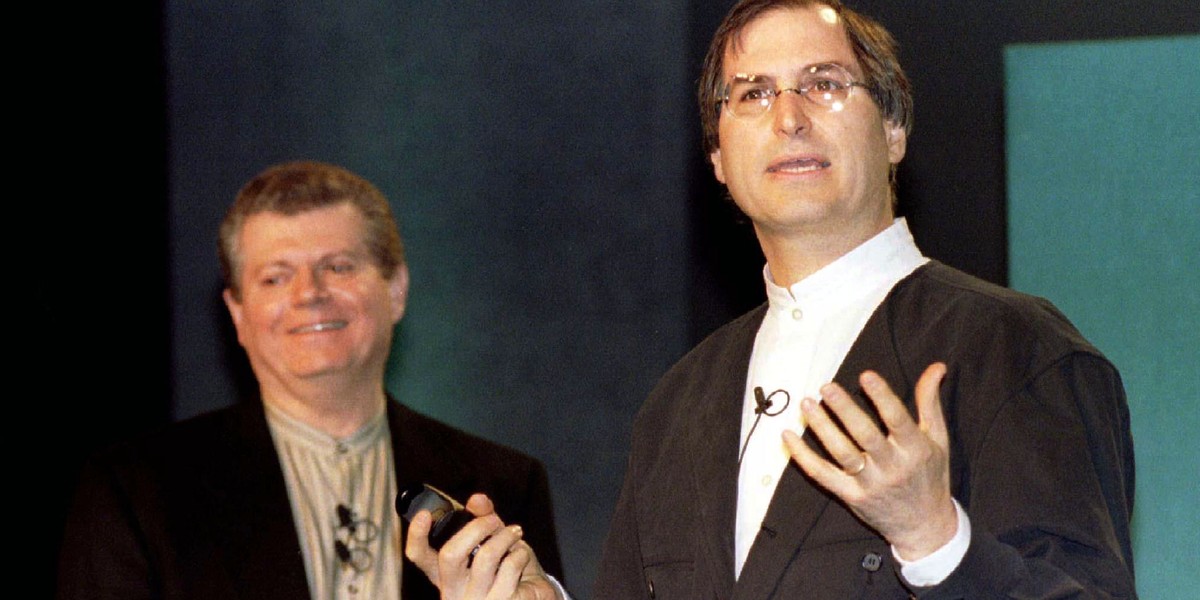 Steve Jobs with former Apple CEO Gil Amelio