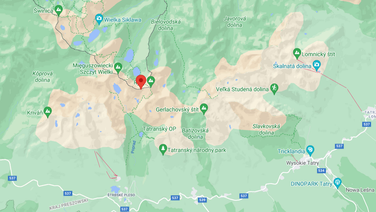 Słowacja: Polak spadł z Żabiego Konia w Wysokich Tatrach