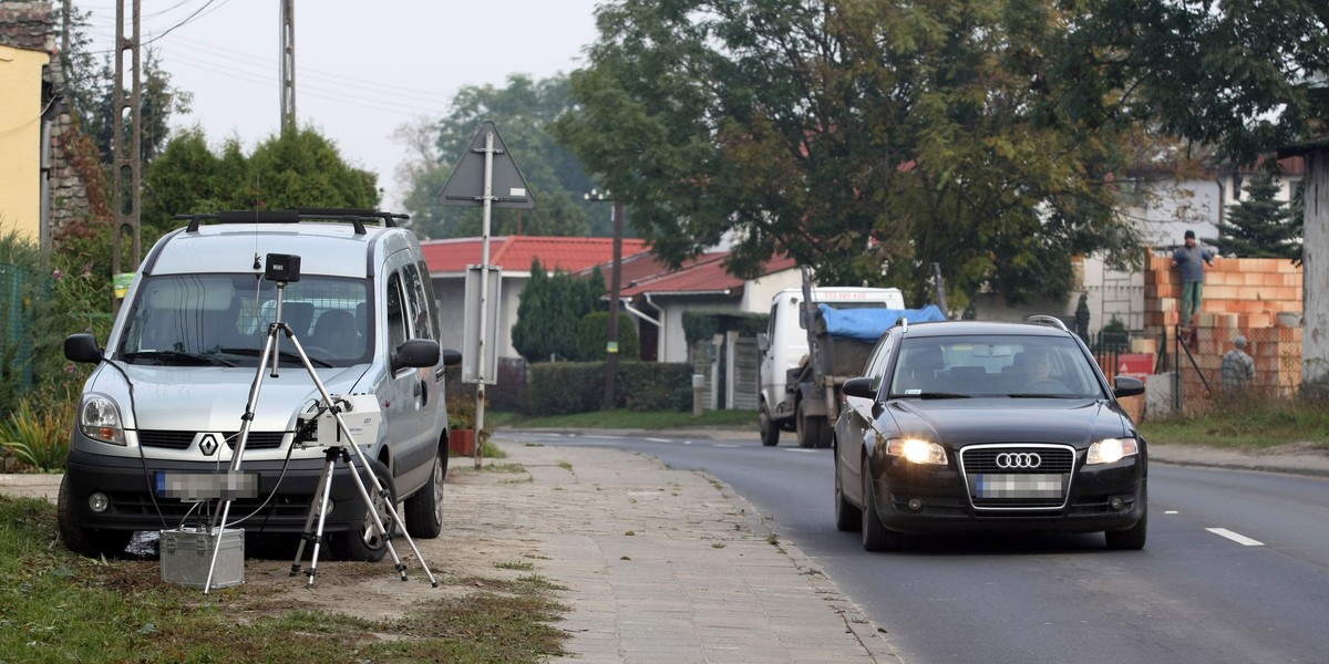 Straż miejska z fotoradarem w Poznaniu