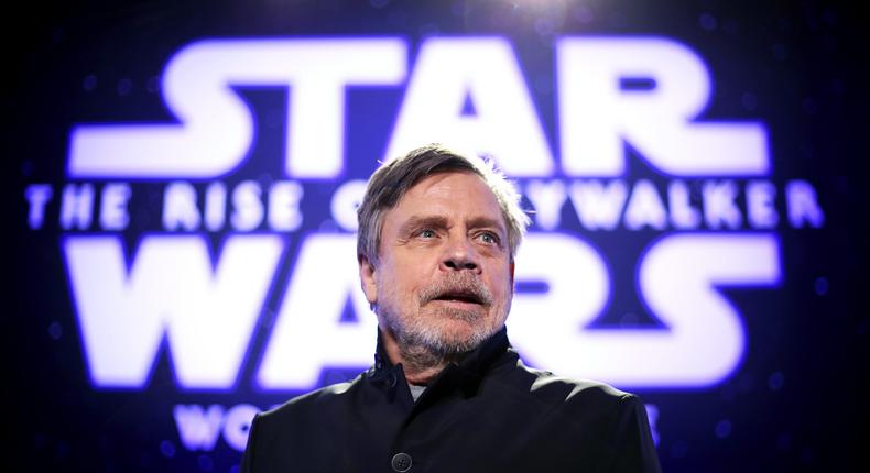 Mark Hamill attends the premiere of Disney's Star Wars: The Rise Of Skywalker in Hollywood, California.Rich Fury/Getty Images